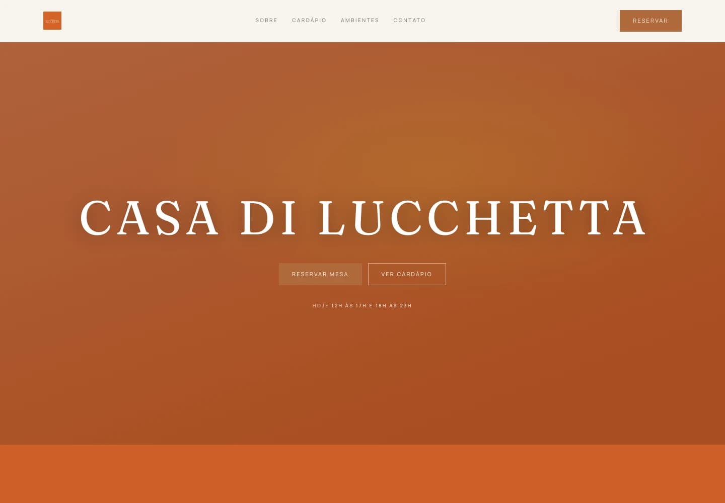 Site público real da Casa di Lucchetta